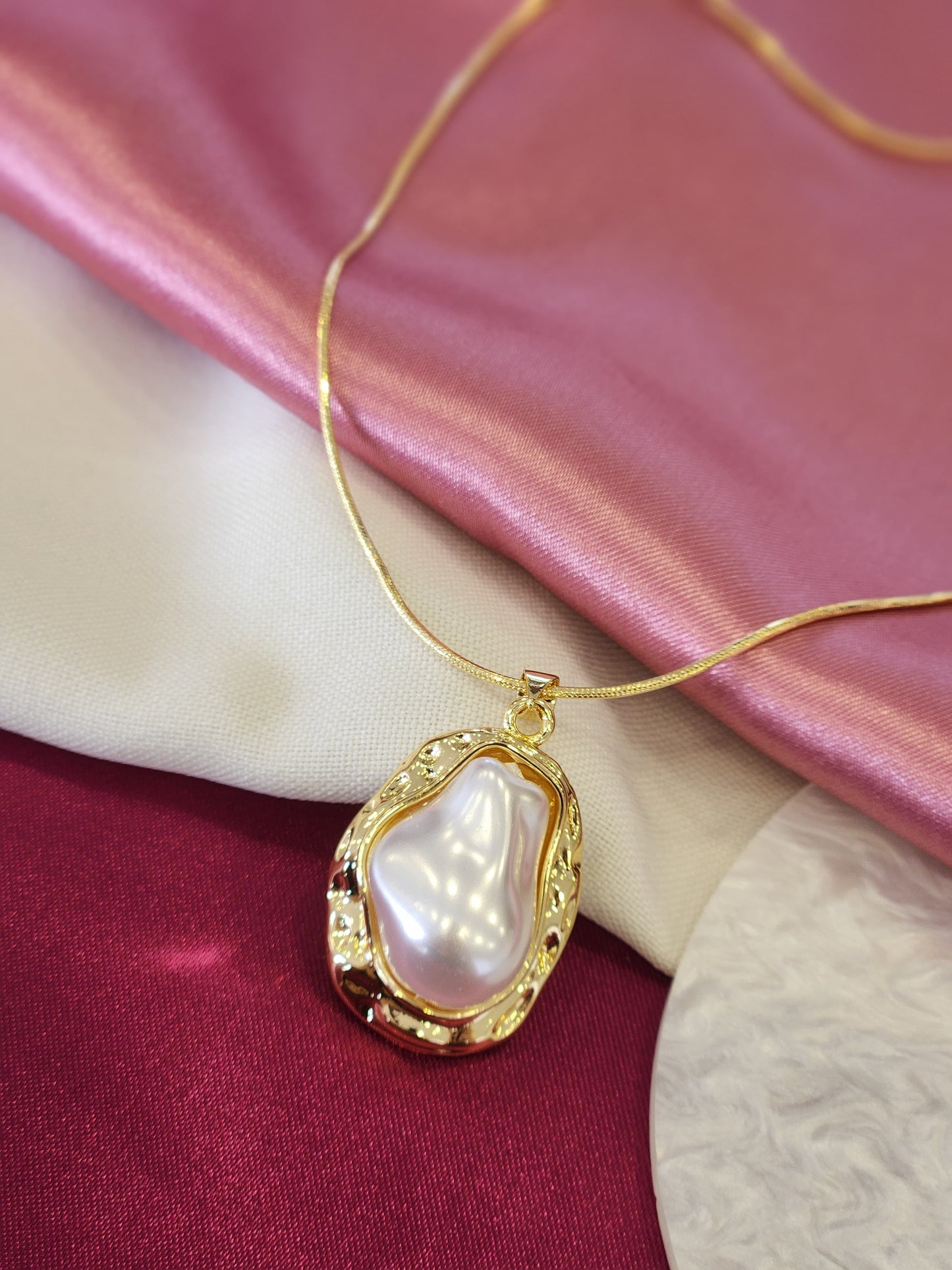 Collar perla irregular #G16