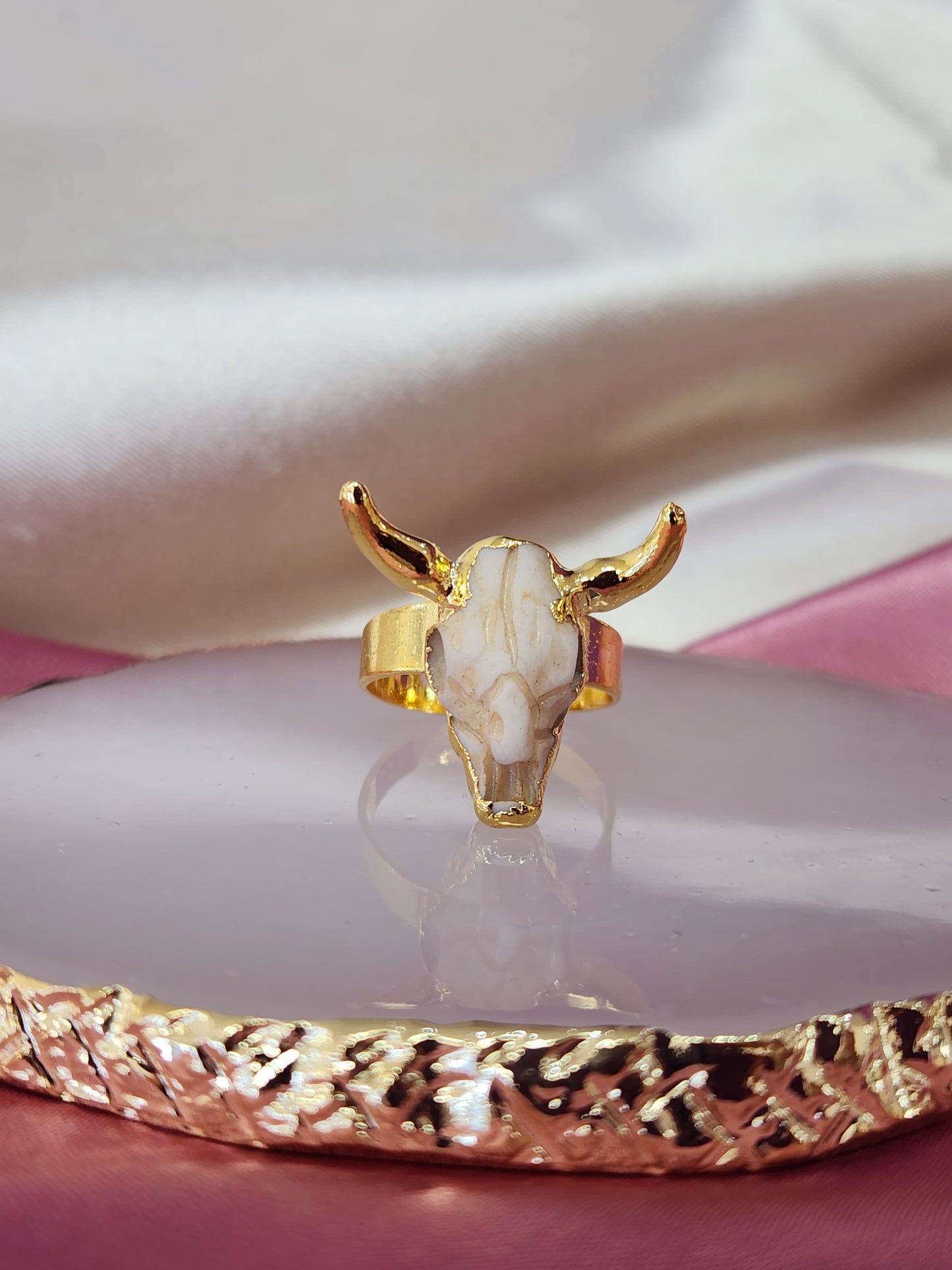 Anillo toro beige #C123.2