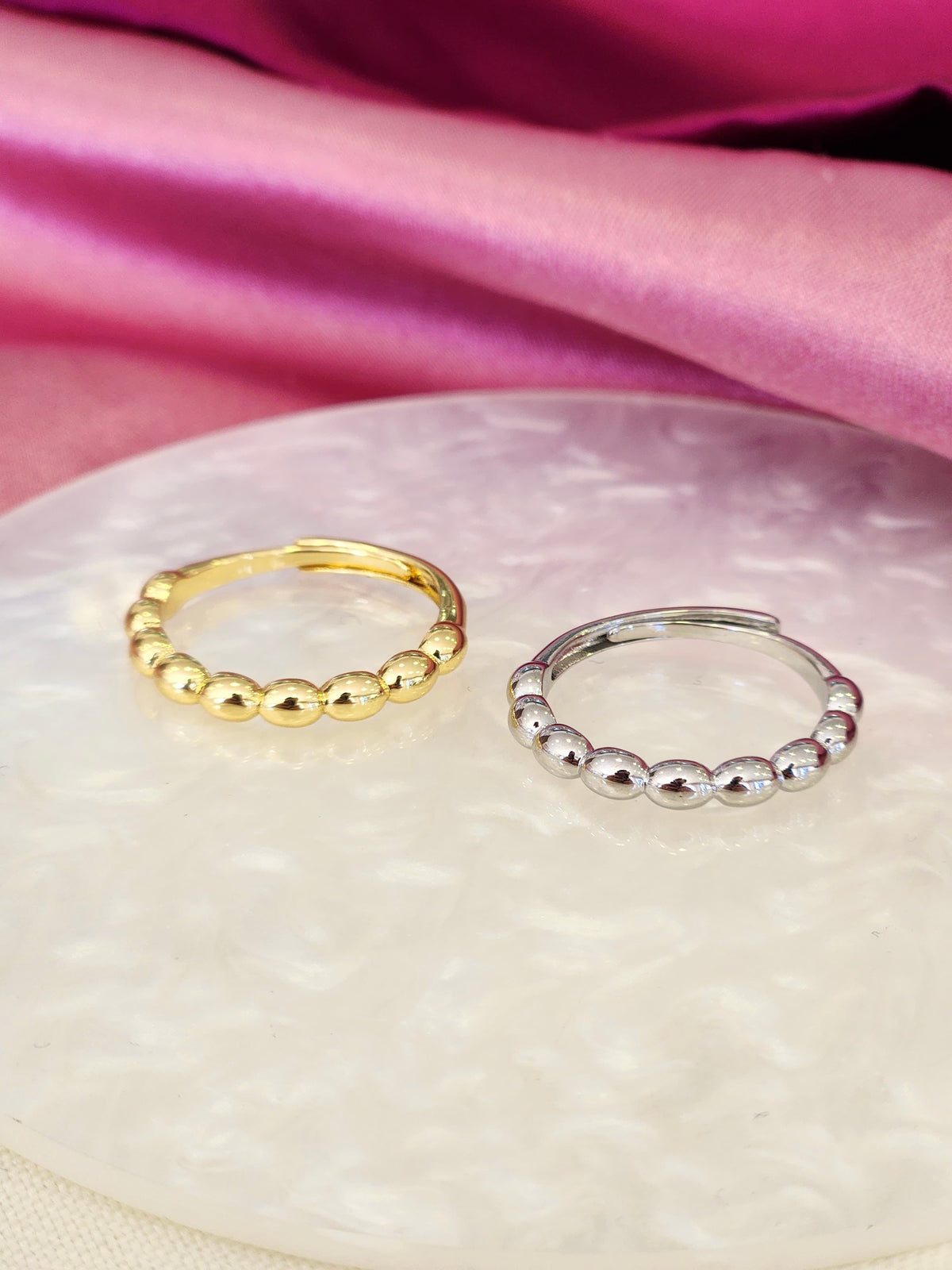 Anillo bolitas liso #A24.2