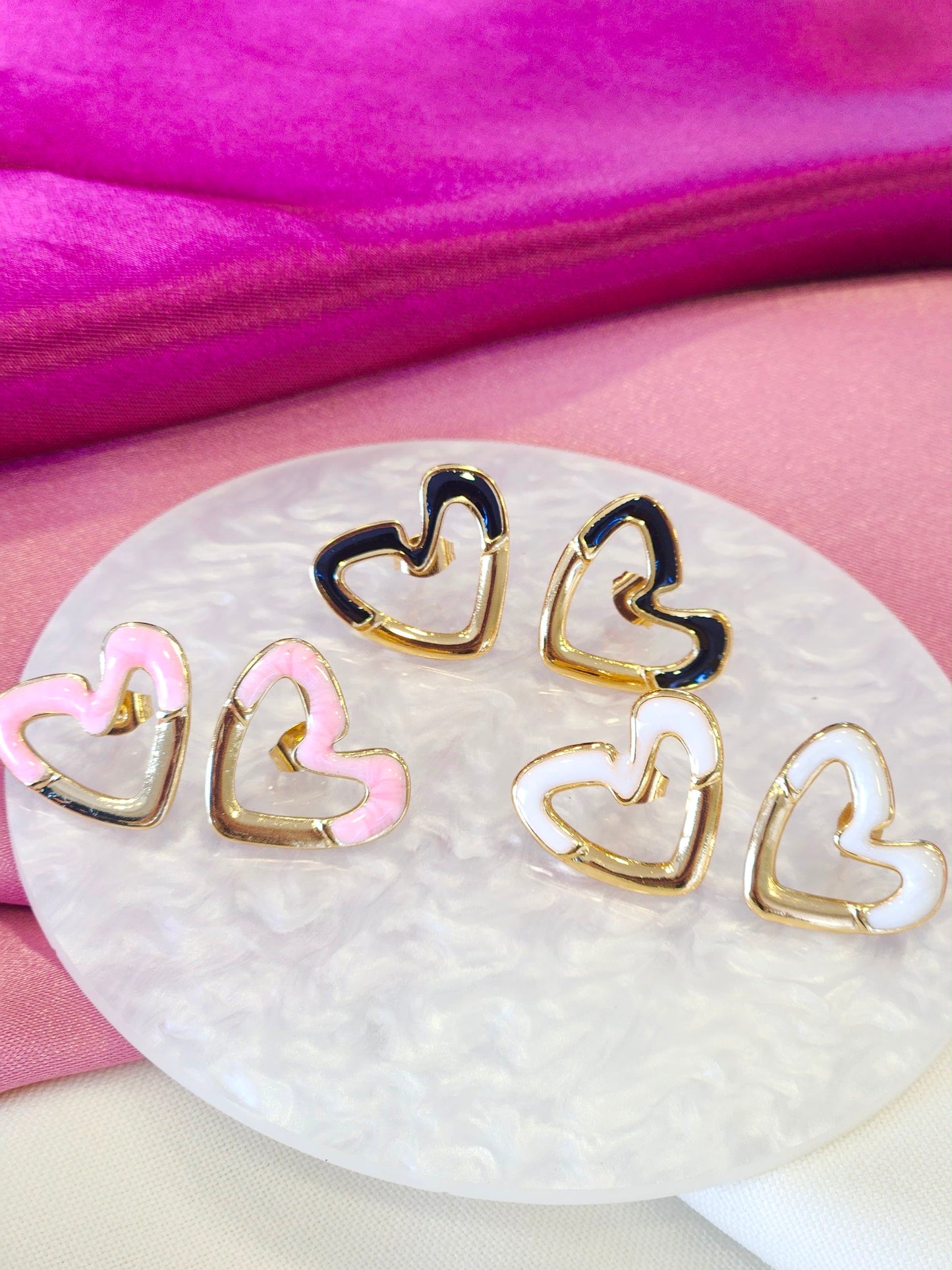 Aretes corazon irregular #K44.4