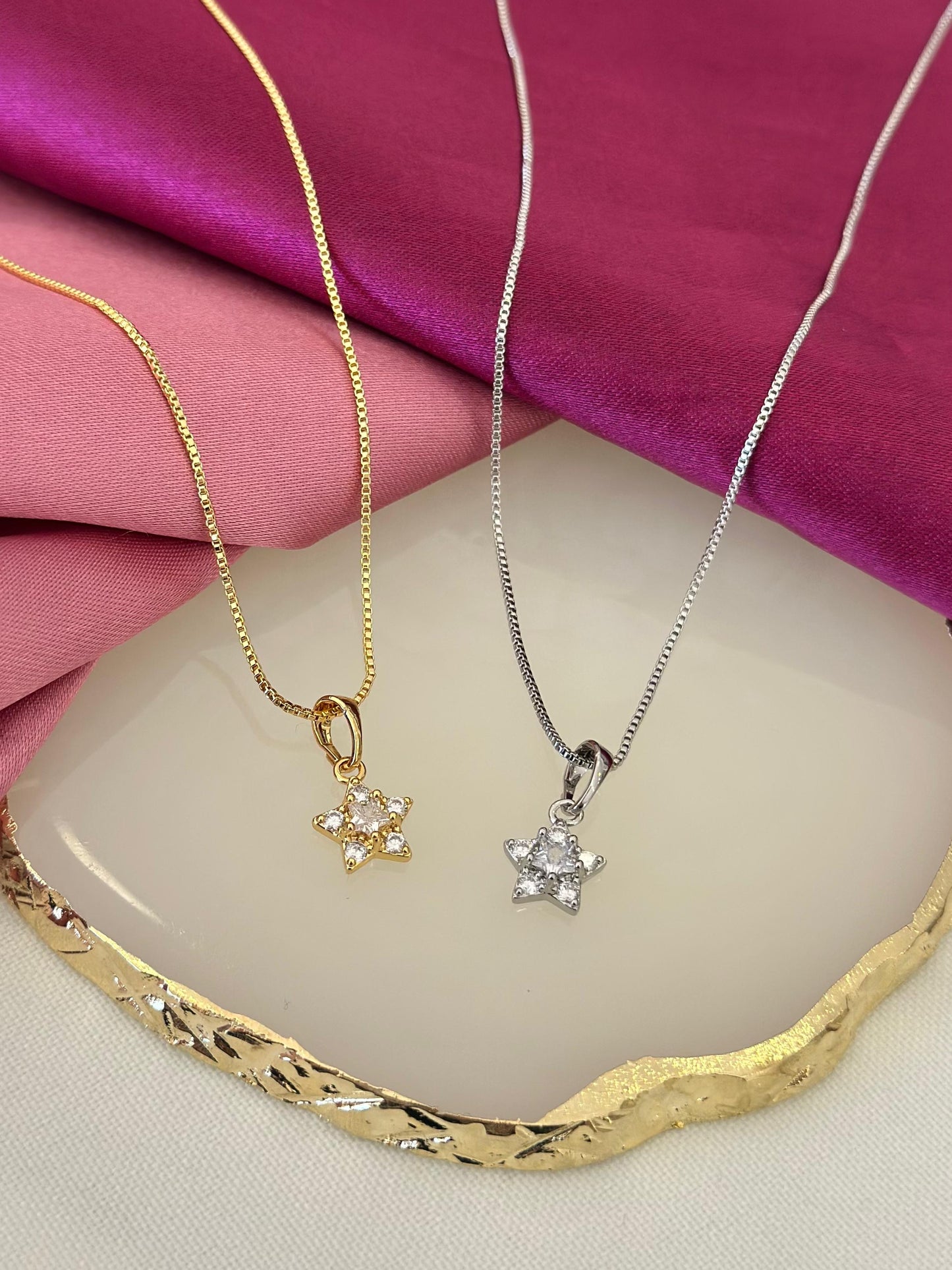 Collar estrella zirconia #47