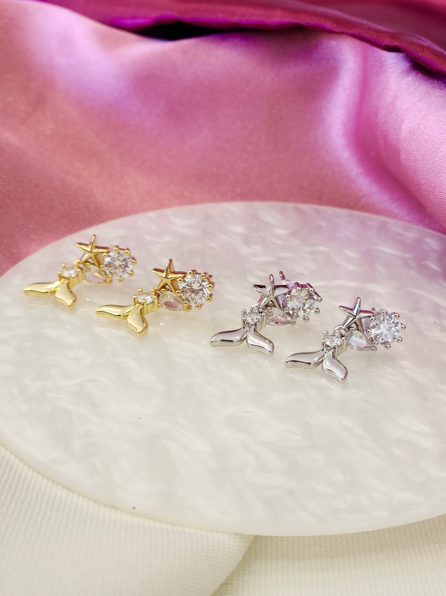 Aretes cola de sirena