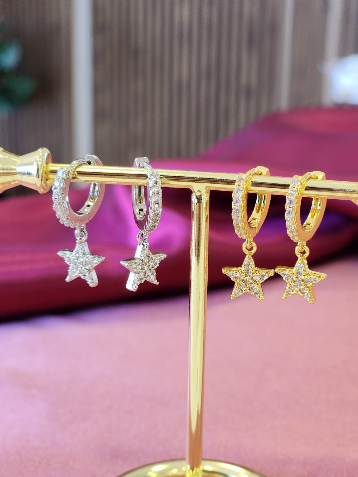 Aretes estrella colgante #142