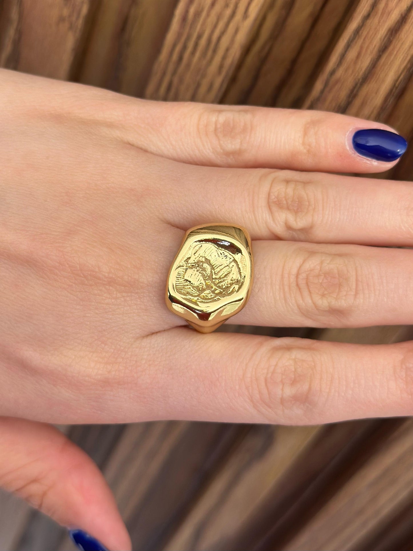 Anillo sello estampado #190