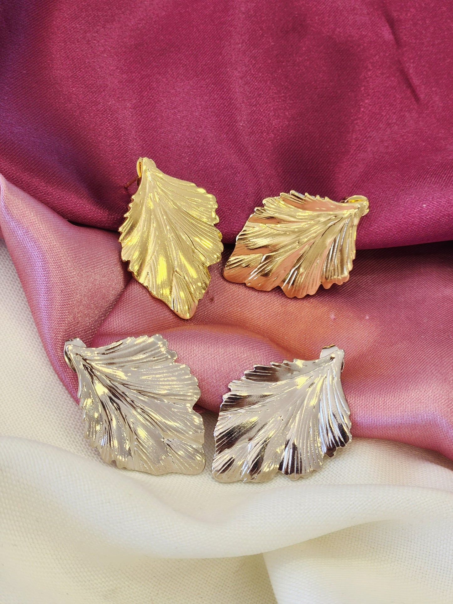 Aretes hojas #K6
