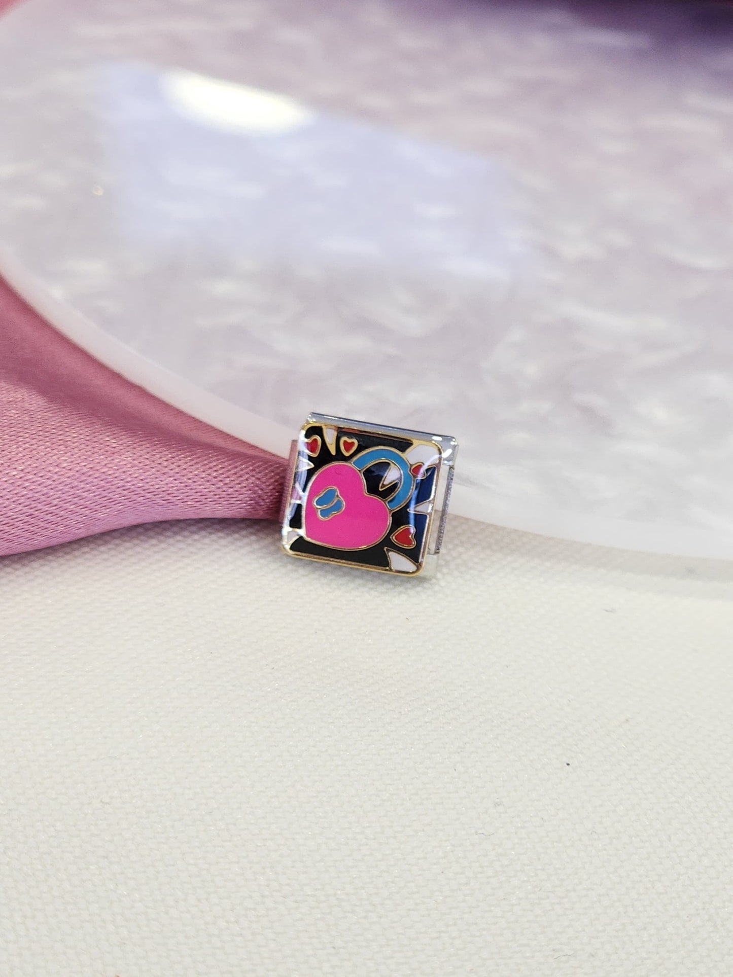 Charm candado corazon #9