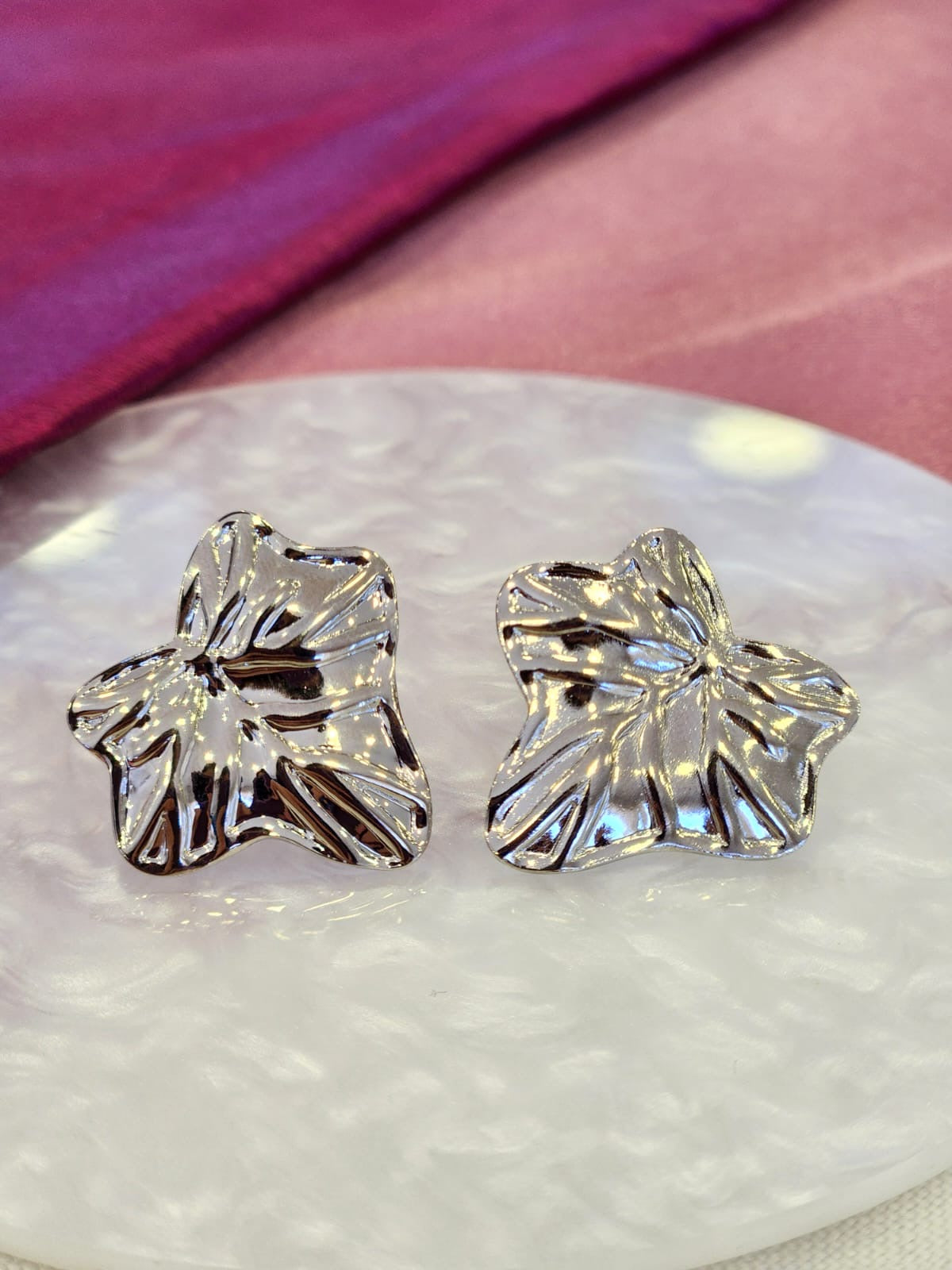 Aretes hoja irregular #L15