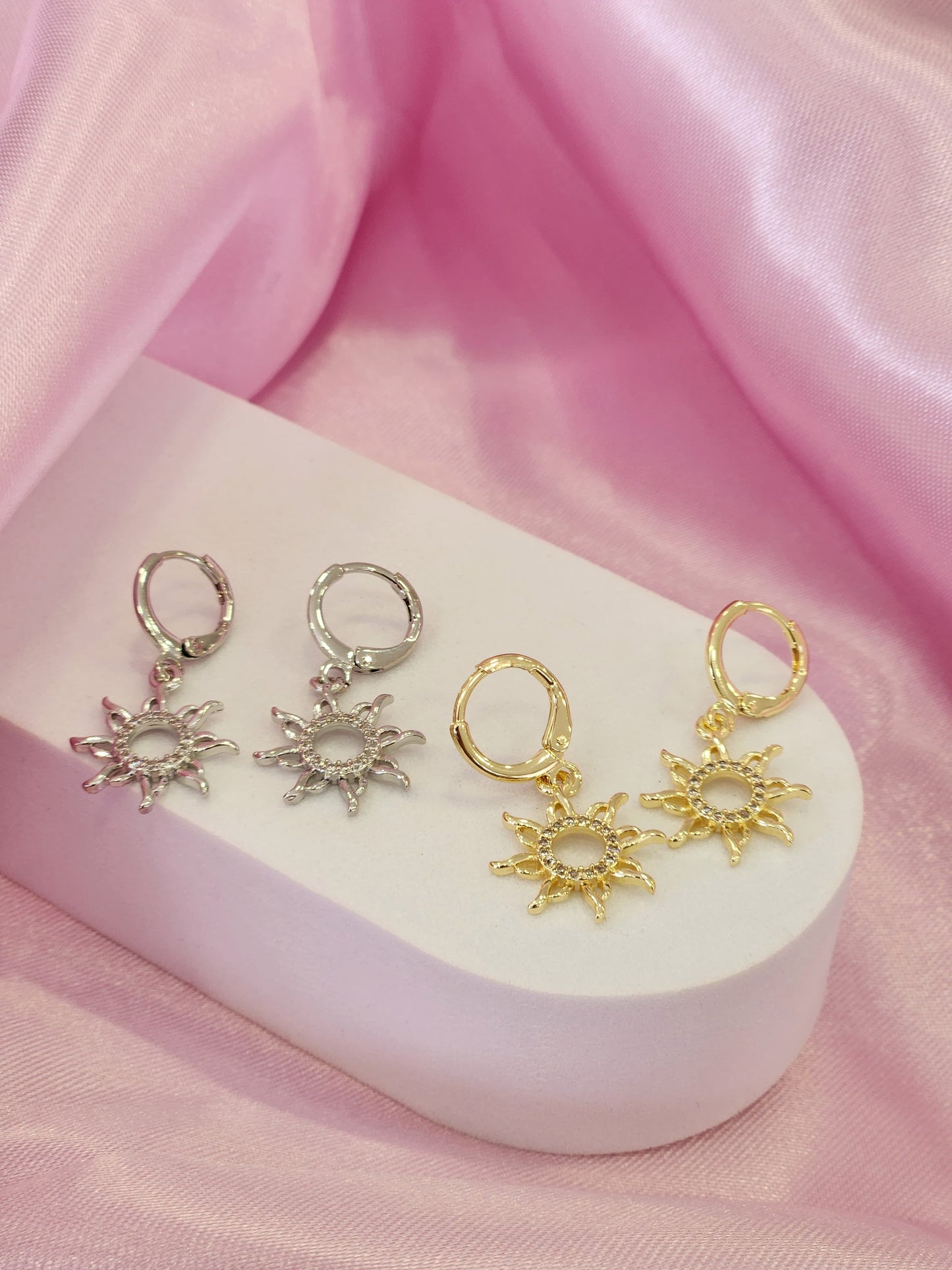 Aretes sol zirconia #A28