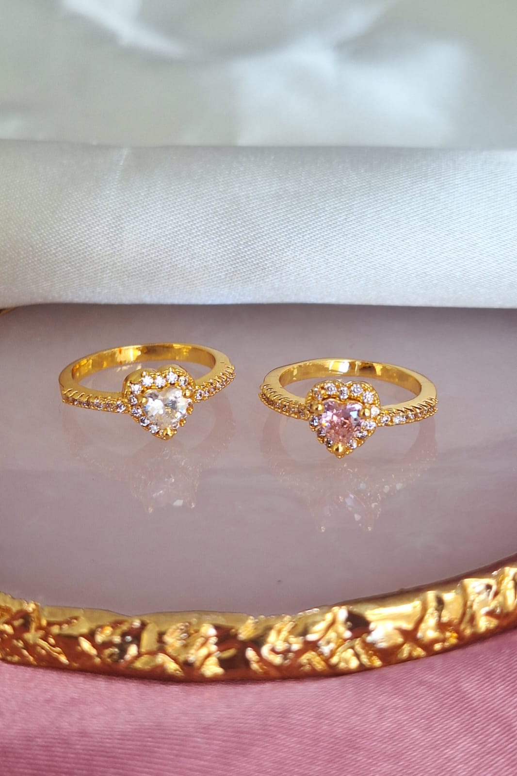 Anillo corazon linea zirconia #62