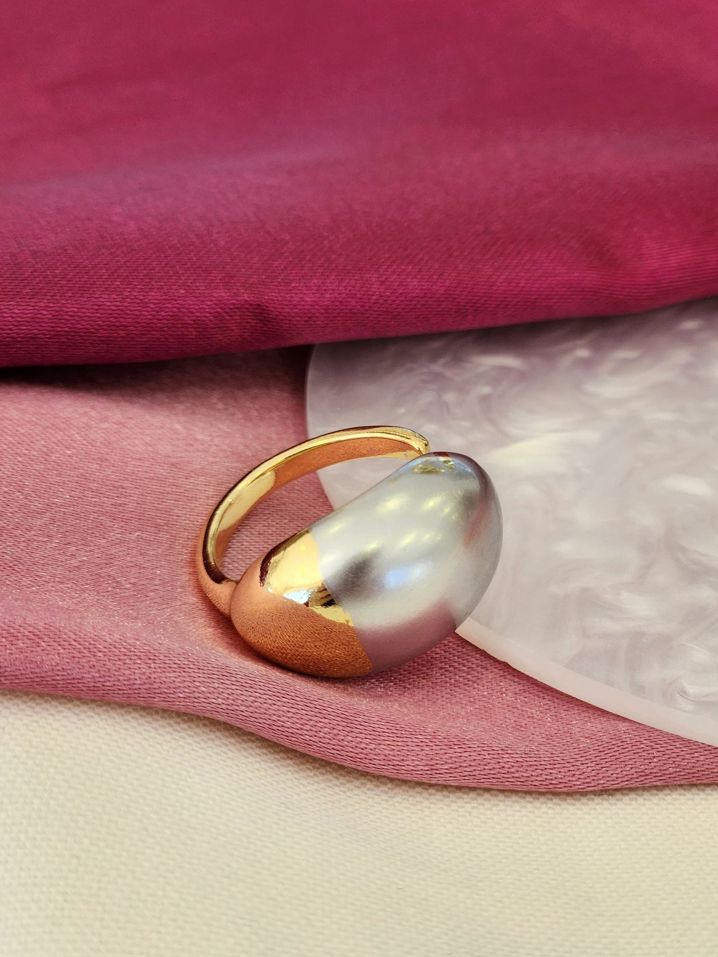 Anillo bicolor gota #F16.1