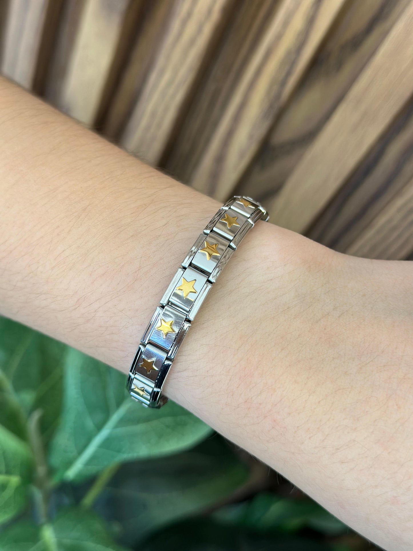 Pulsera italiana estrellas #F47