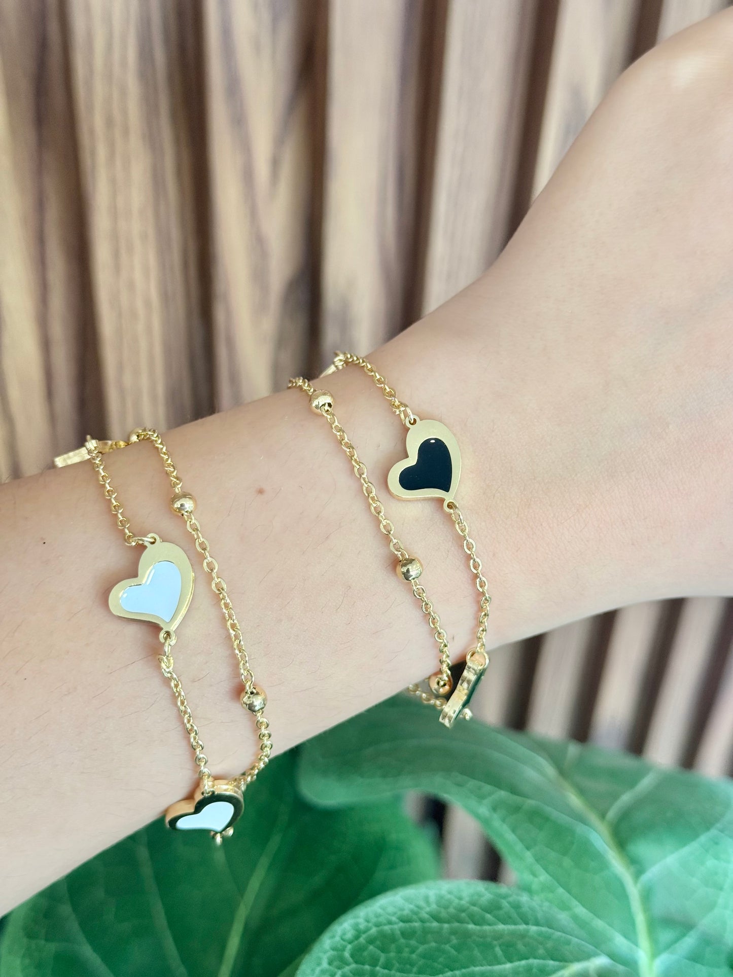 Pulsera doble corazones