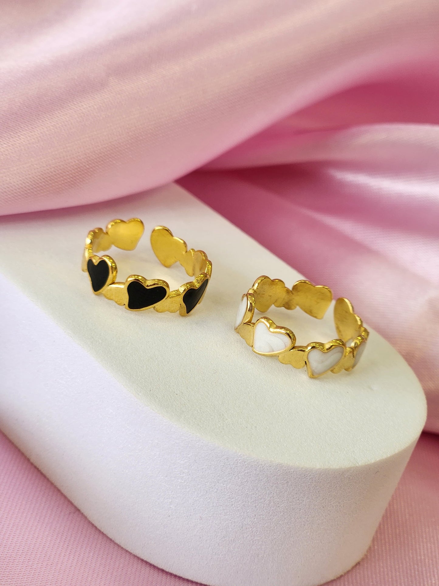 Anillo corazones separados #F18