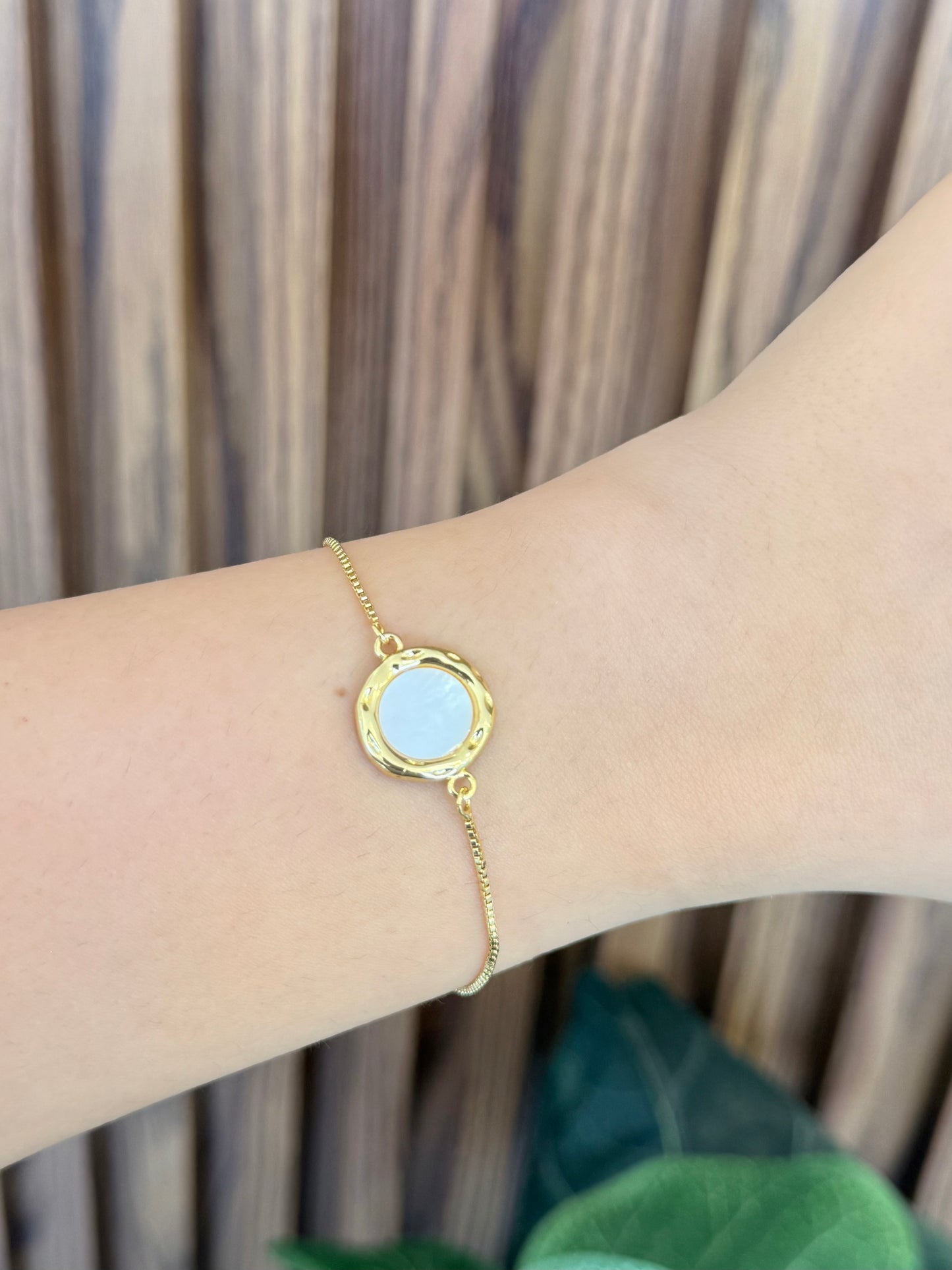 Pulsera circulo madre perla # i