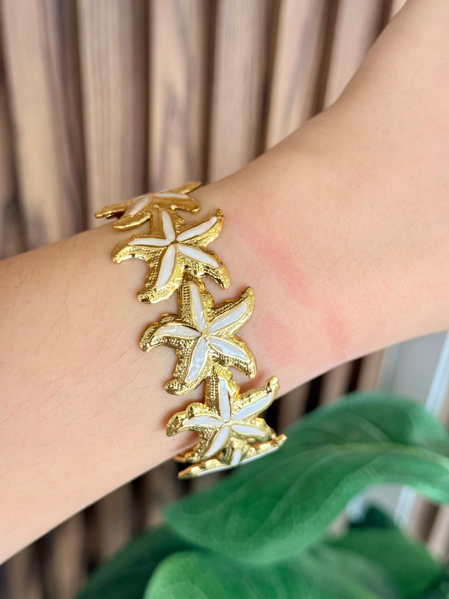 Pulsera estrella mar blanca #K36