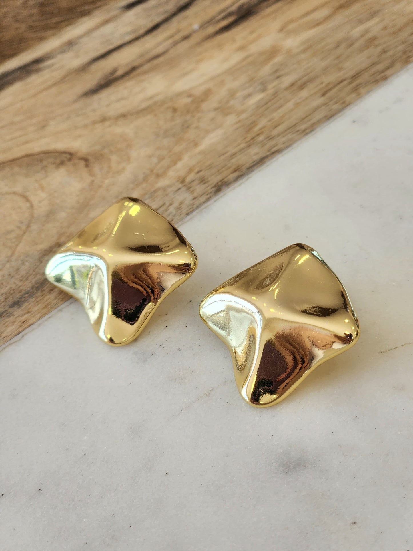 Aretes rombo punta irregular #A10