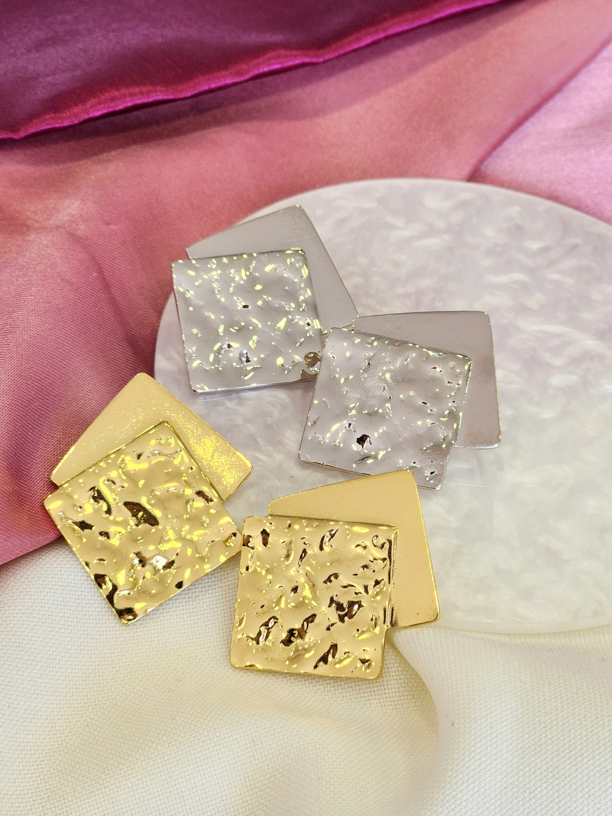 Aretes dobles cuadrados