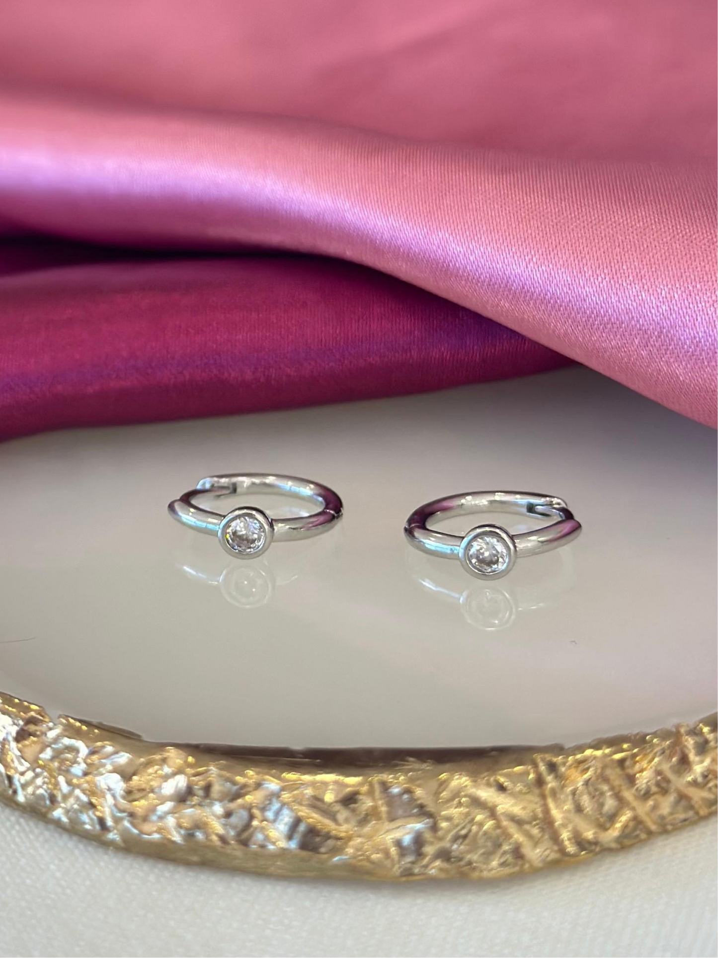 Aretes circulo mini zirconia #194