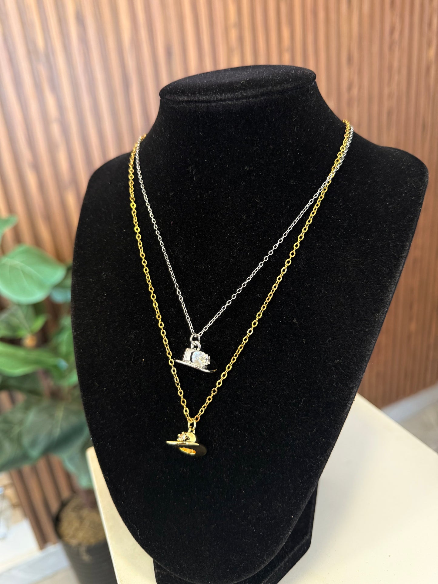 Collar sombrero 3D zirconia #F15