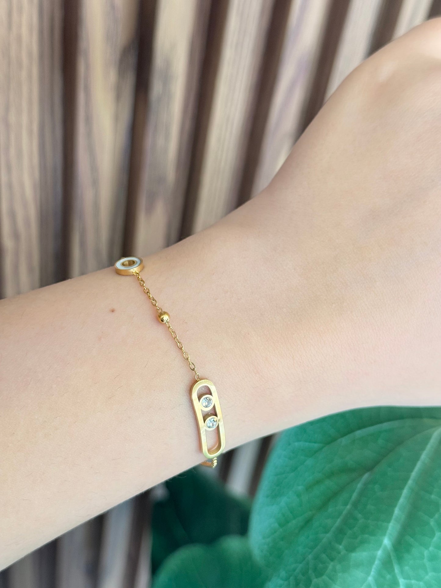 Pulsera zirconia 2 circulos #K43