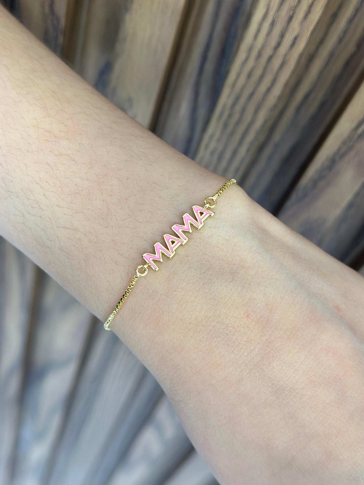 Pulsera mama letras rosas #4 12