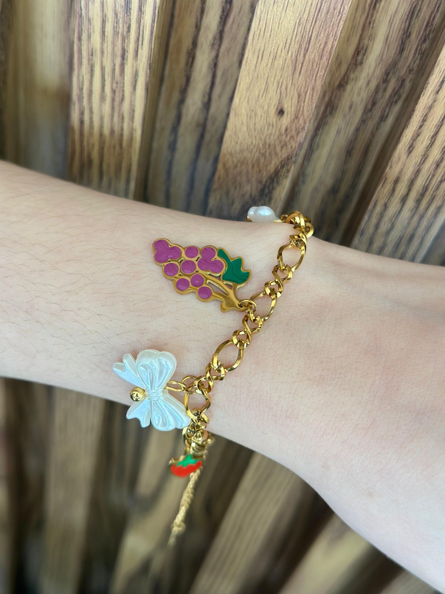 Pulsera frutas perlas #F17