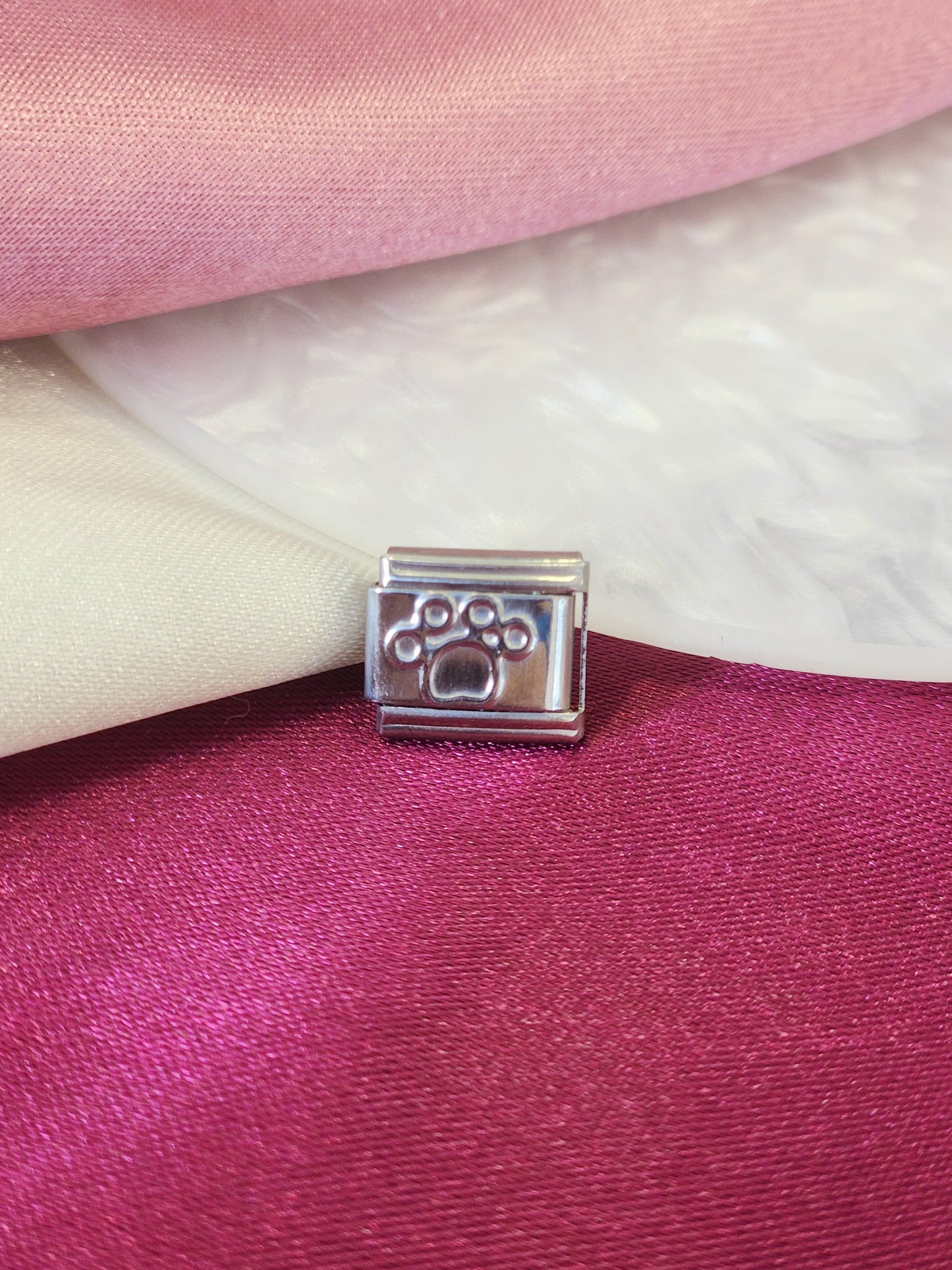 Charm huella perro plateado #15