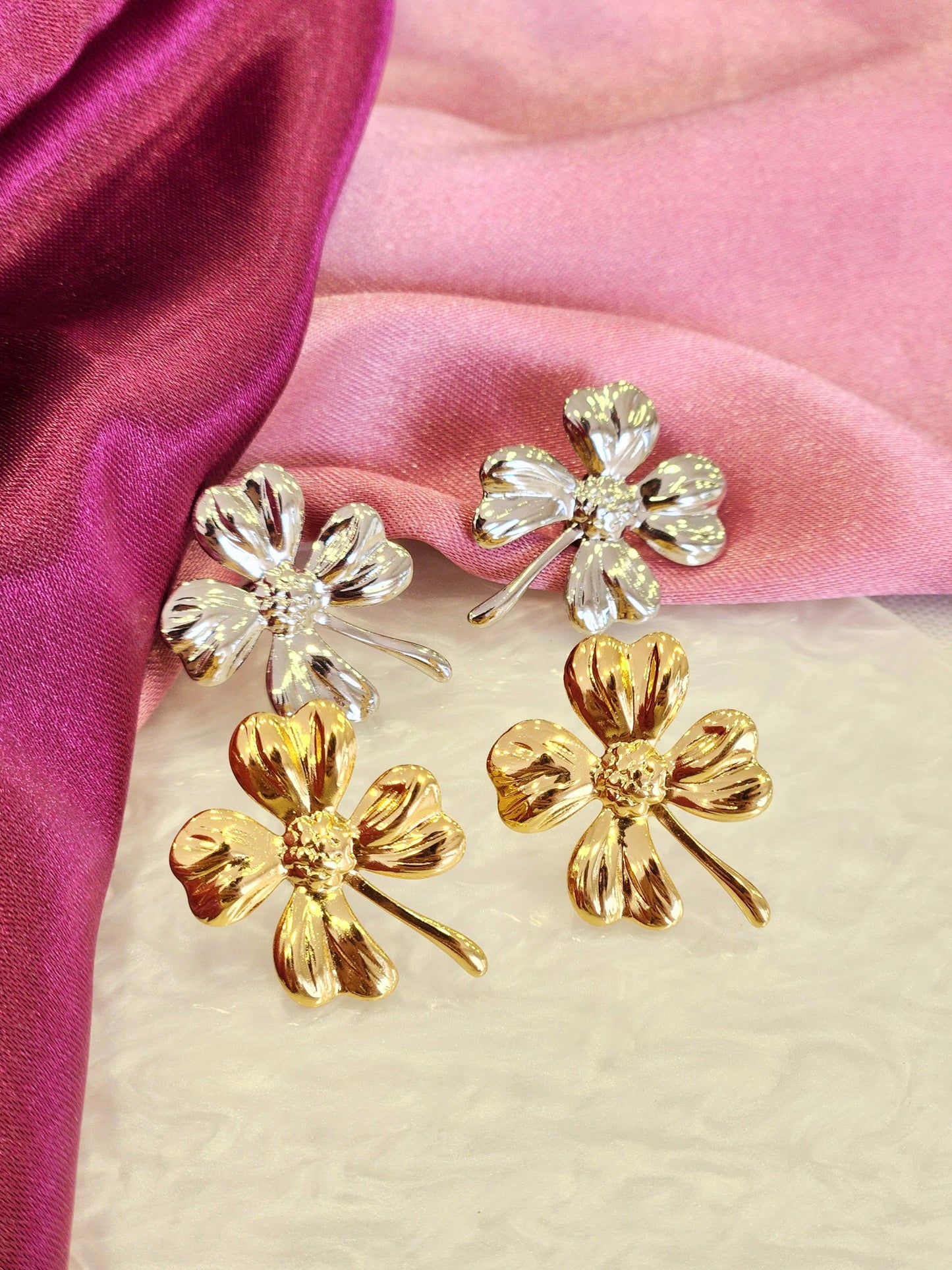 Aretes flor petalos separados #N22 #N23