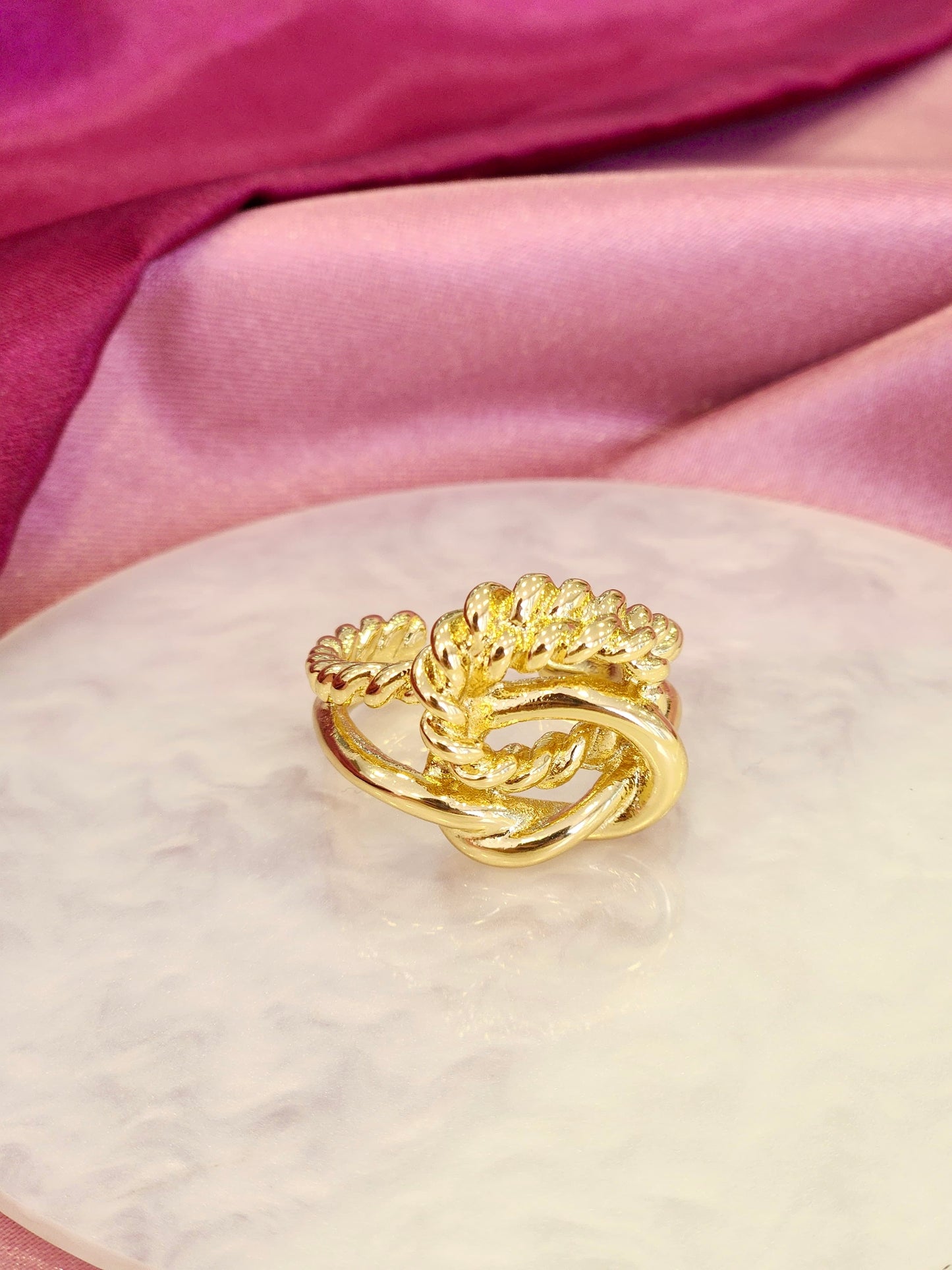 Anillo nudo 2 texturas #183
