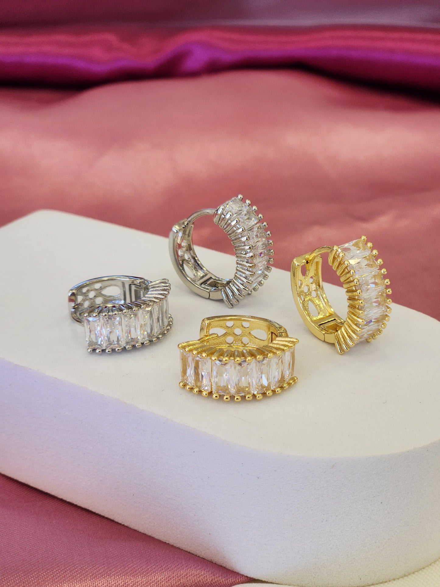 Aretes cristal zirconia #G38