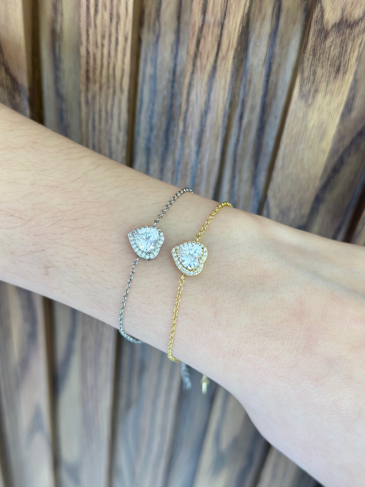 Pulsera corazon cadena #14