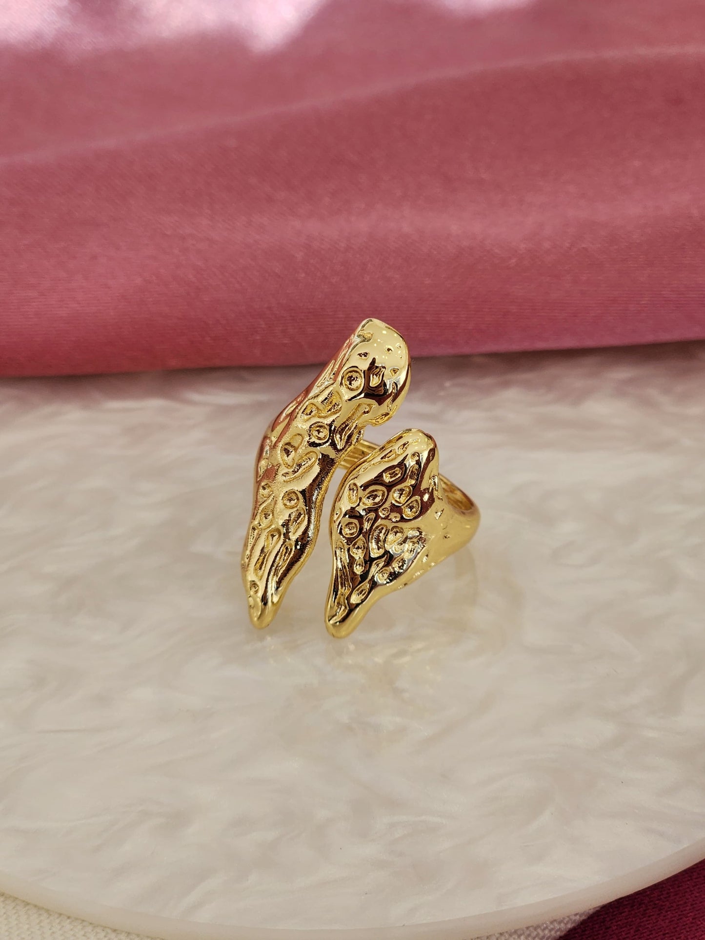 Anillo irregular alargado textura #22