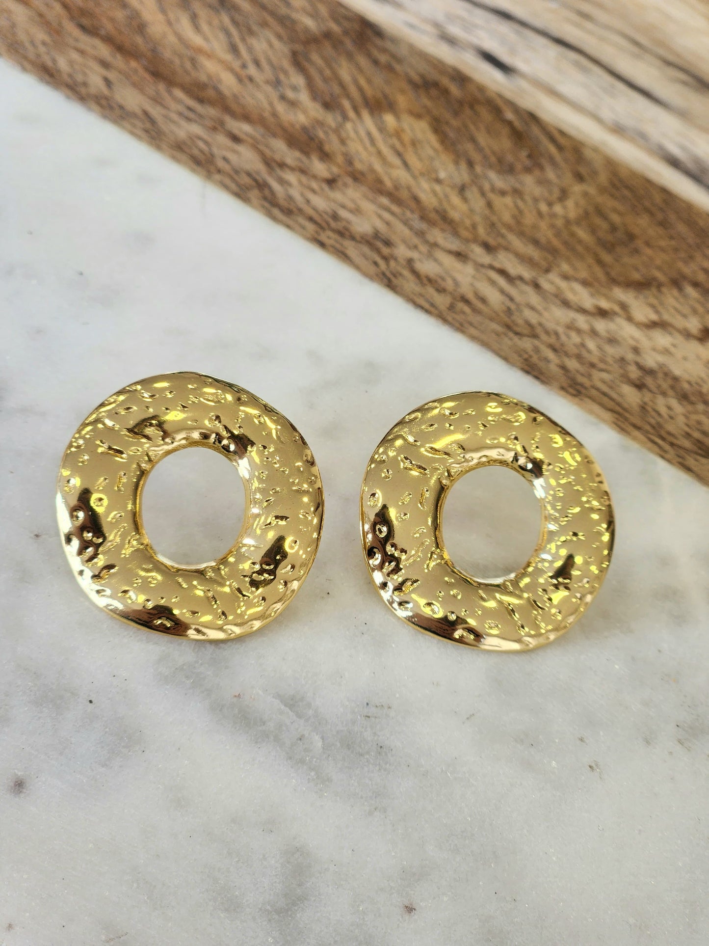 Aretes circulo hueco centro #H12
