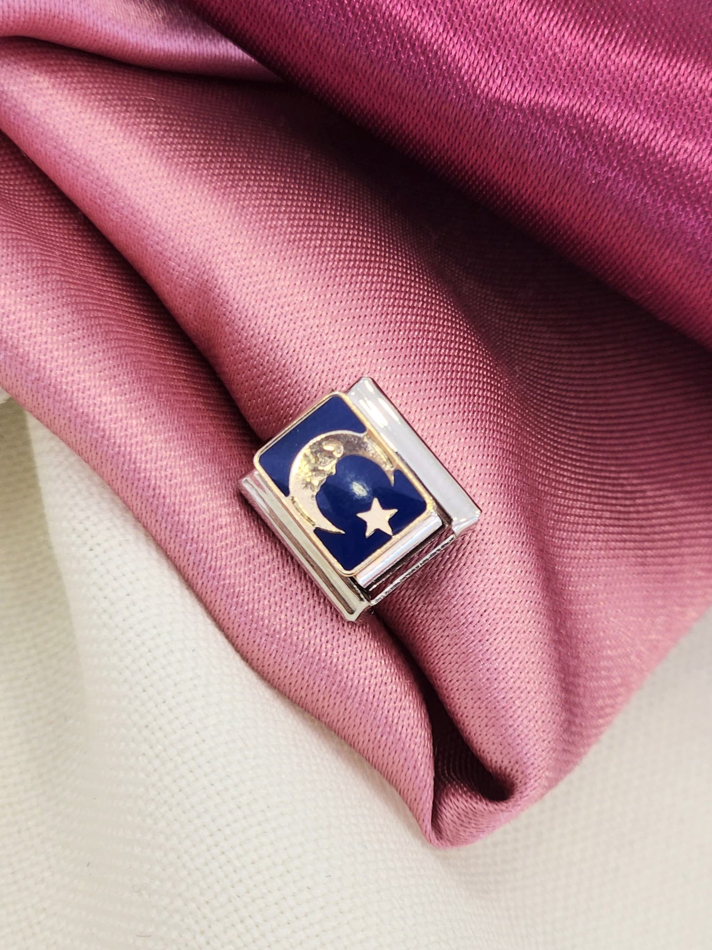 Charm luna estrella plateada #15