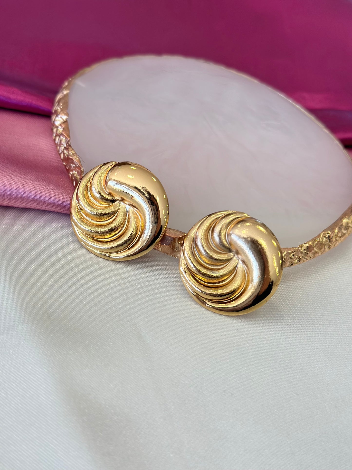 Aretes circulo lineas gota #B4.2
