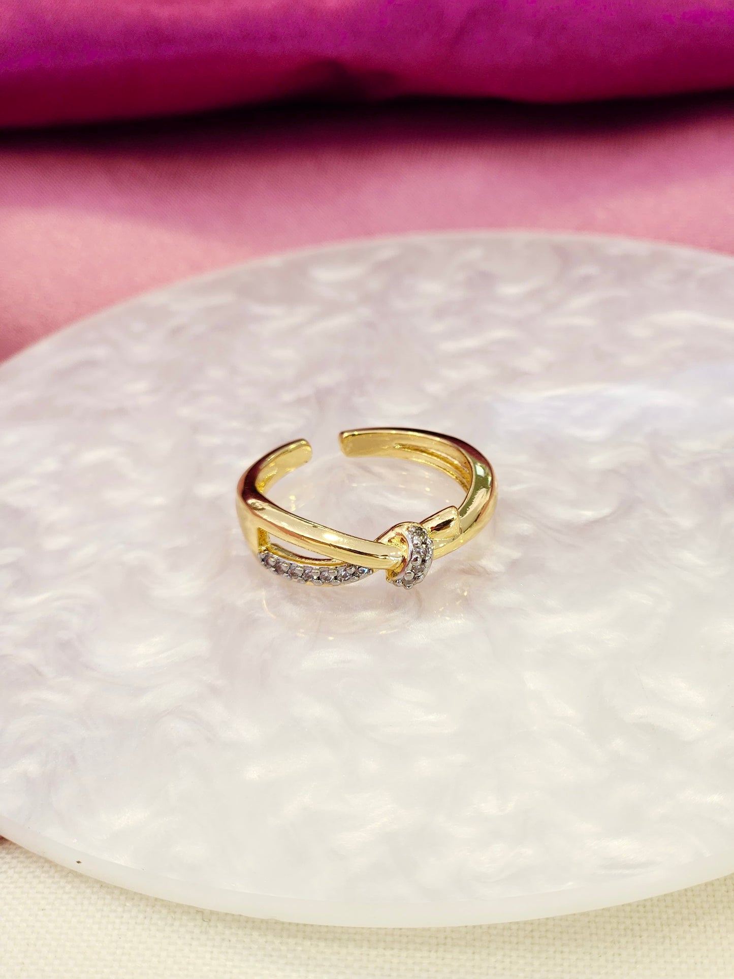Anillo nudo bicolor