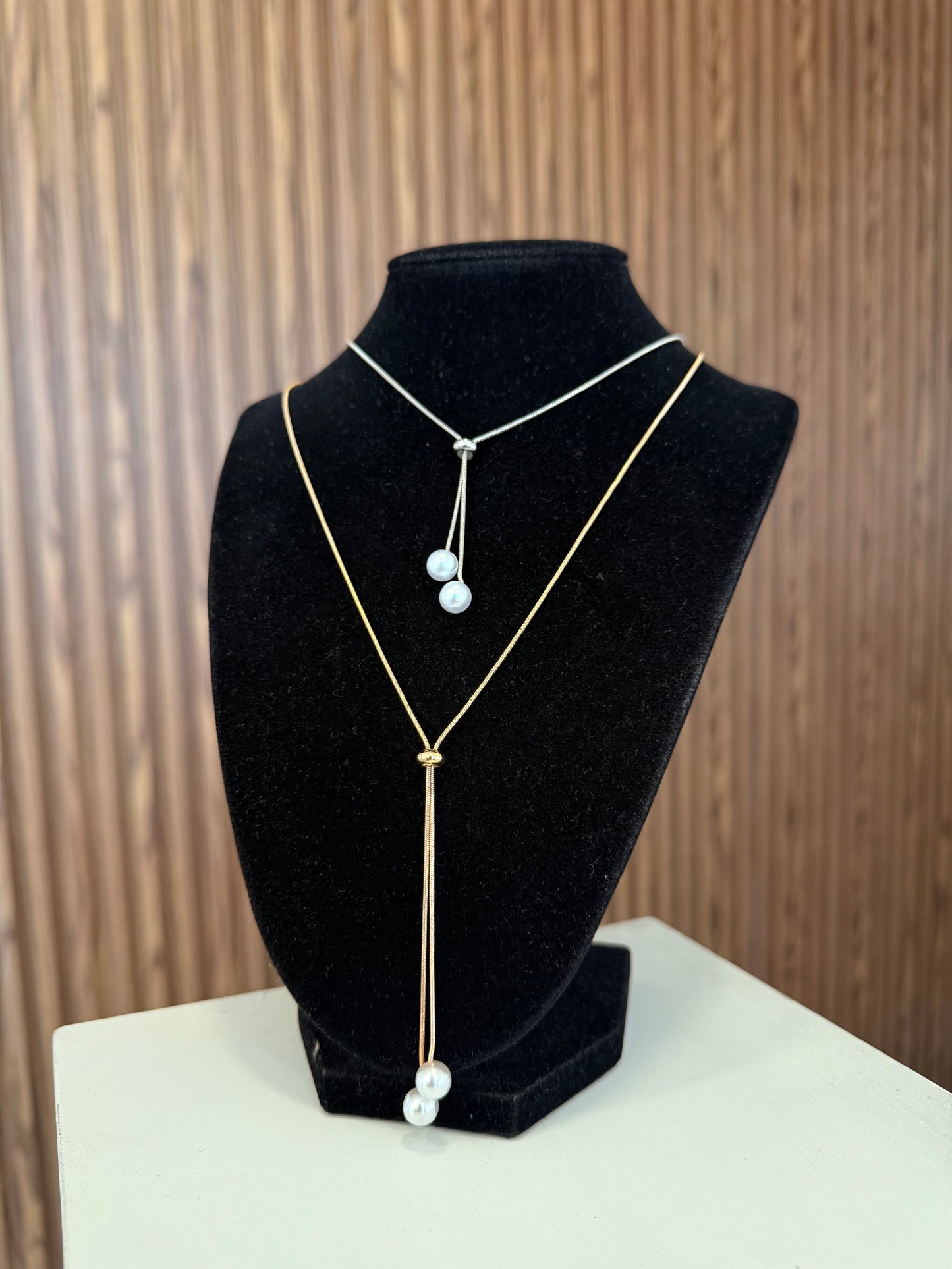 Collar colgante perlas #G36
