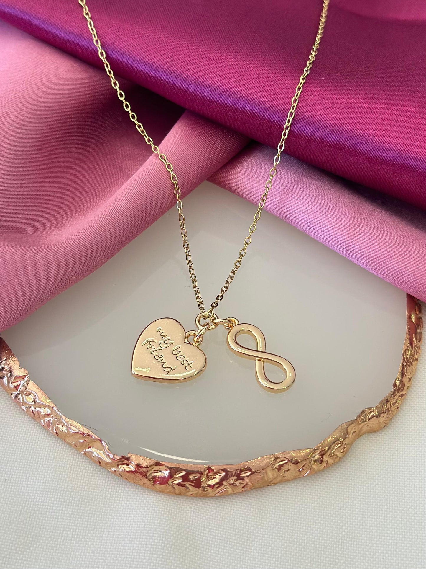 Collar corazon infinito My best friend #M