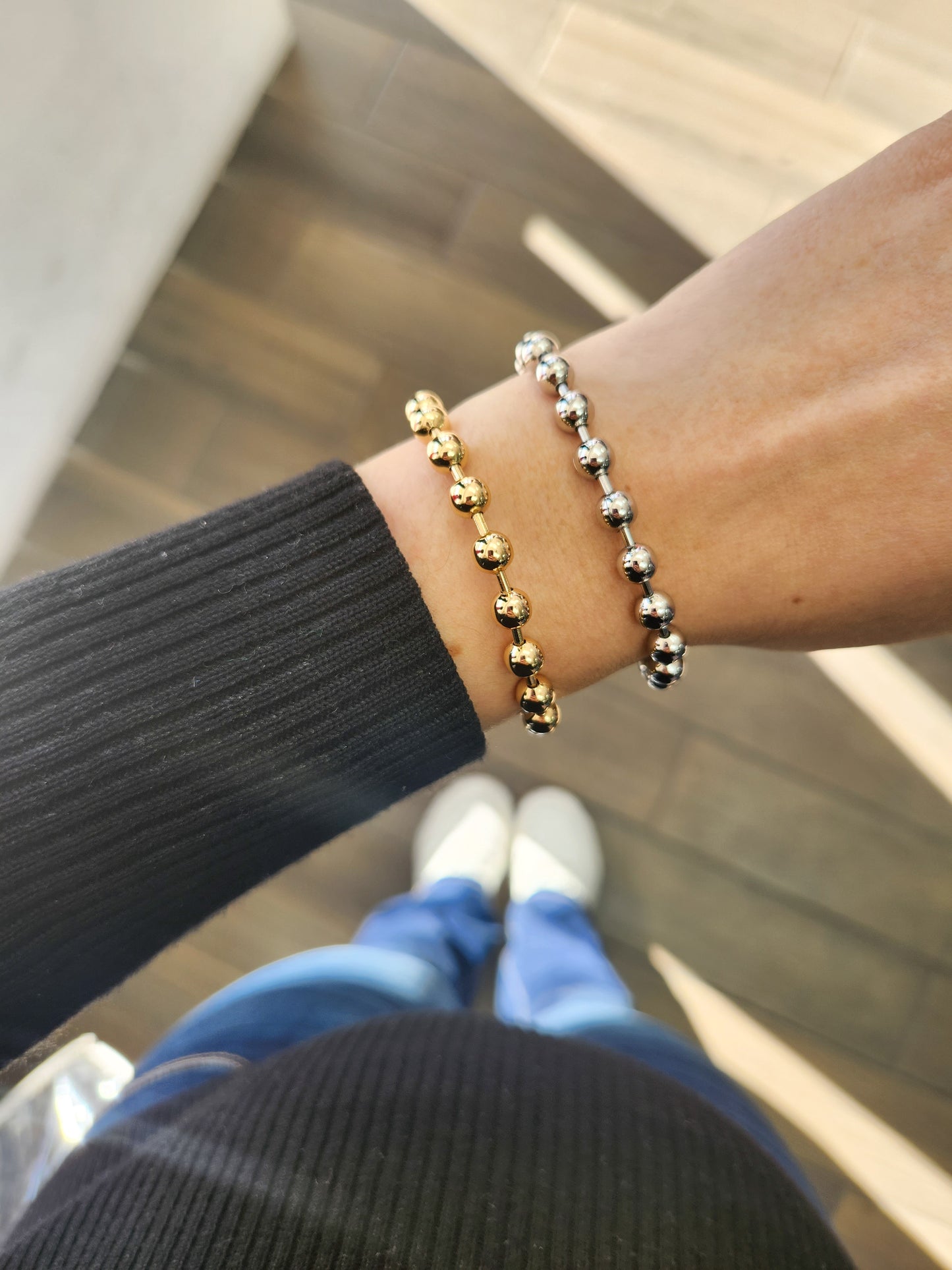 Pulsera bolitas solidas #C121.1 C124.1