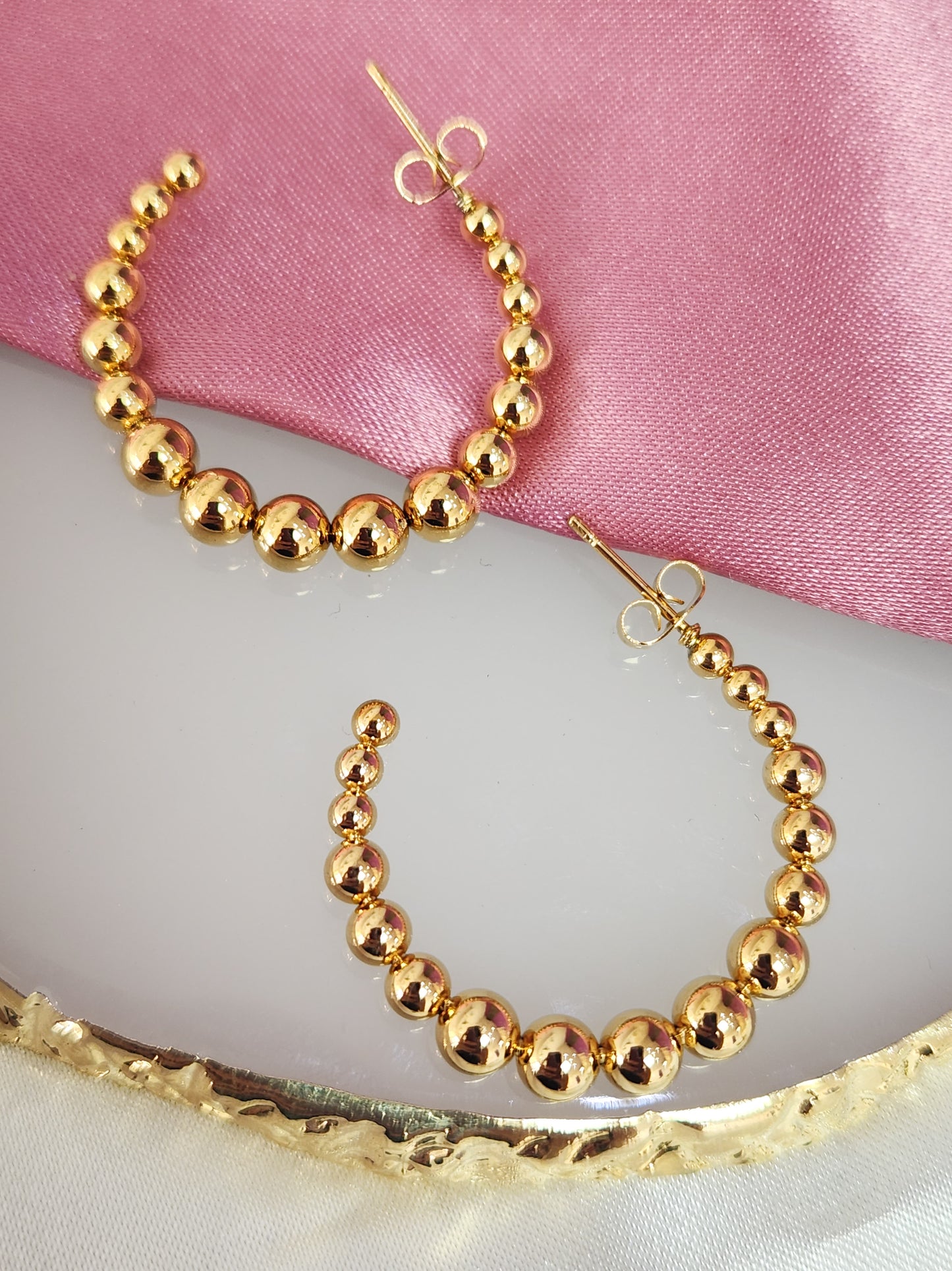 Aretes bolitas abierto #C108