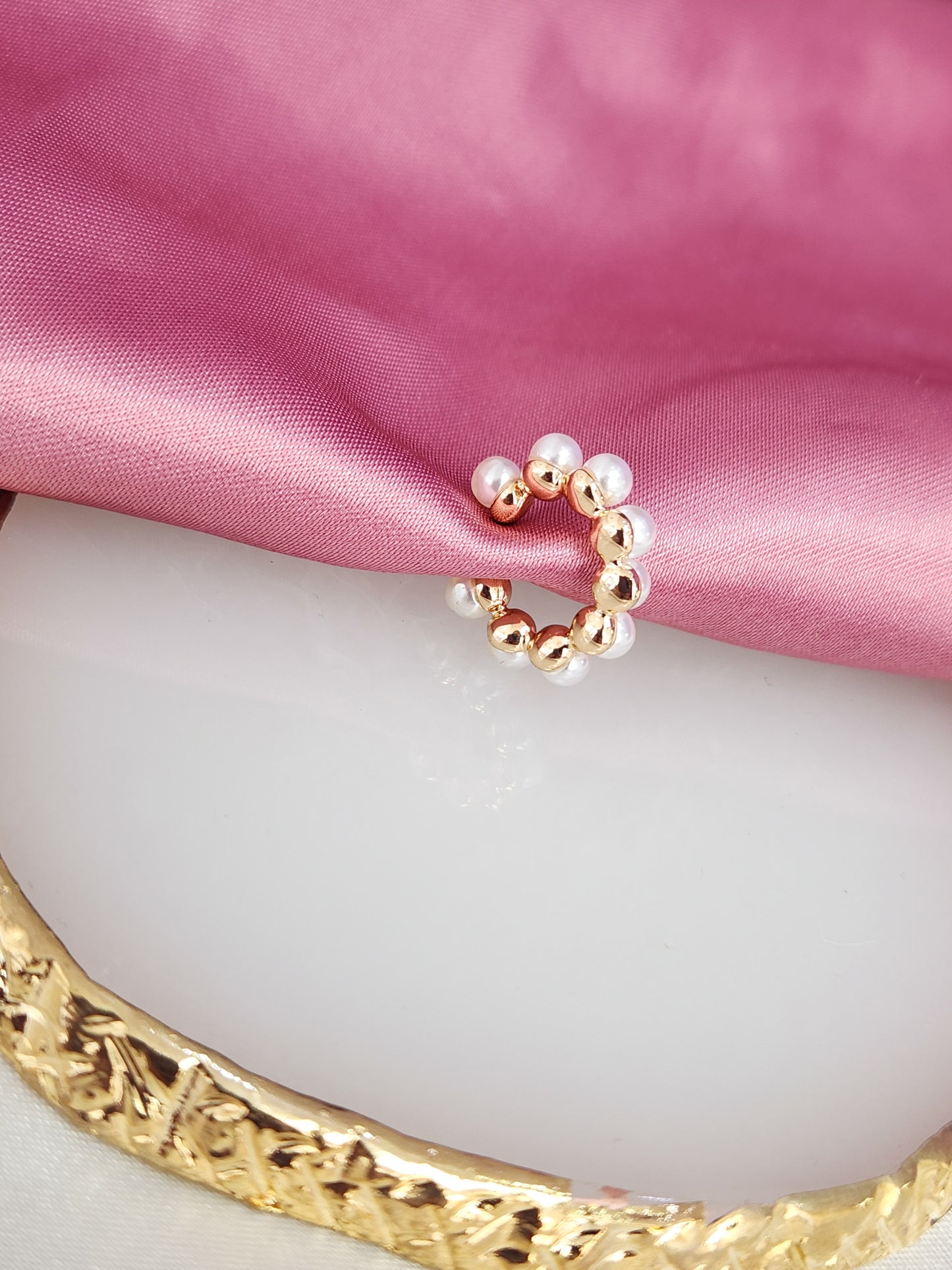 Earcuff perlas #28