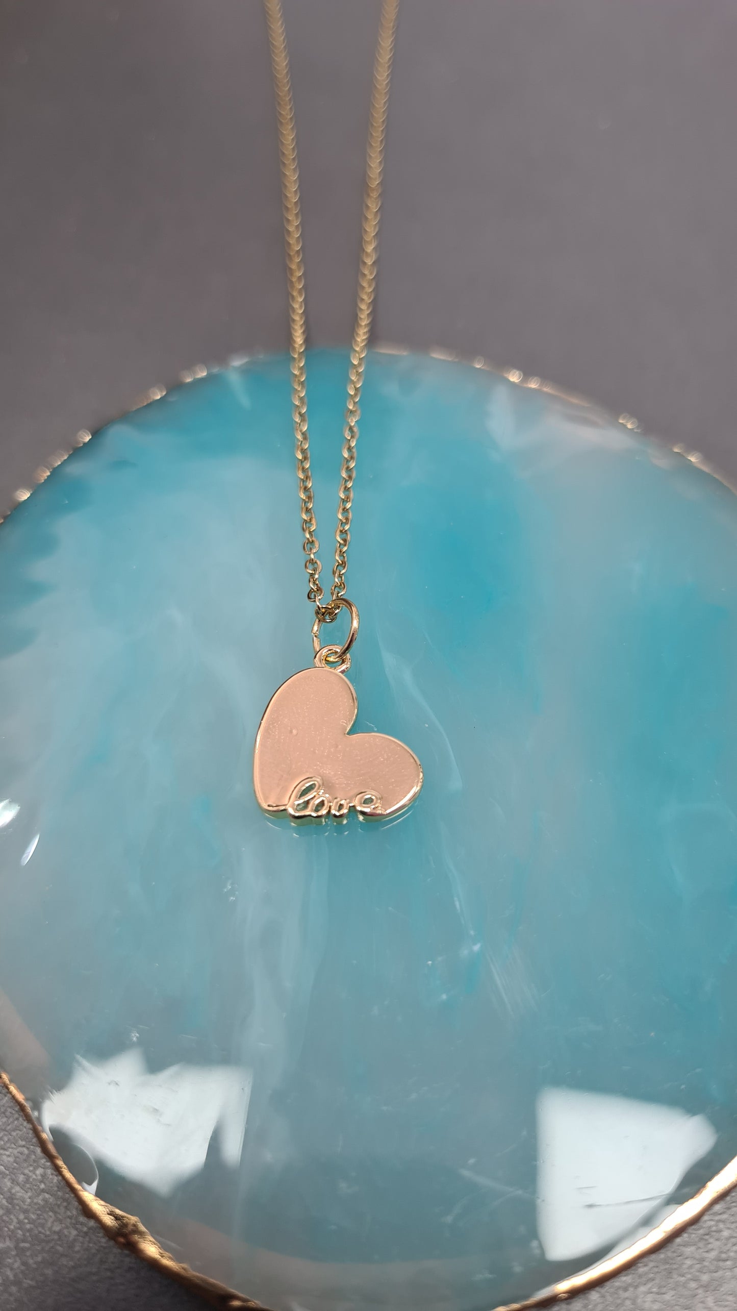 Collar corazon love #FF0