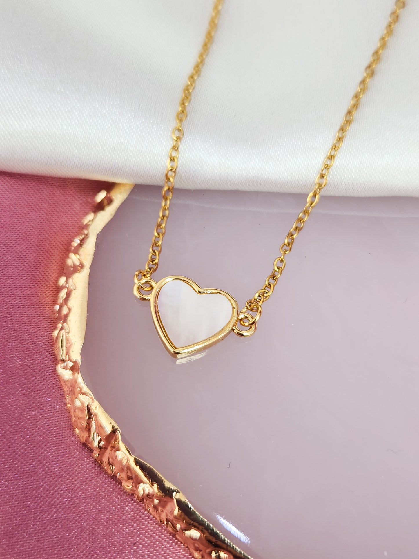 Collar corazon madre perla #ZZ