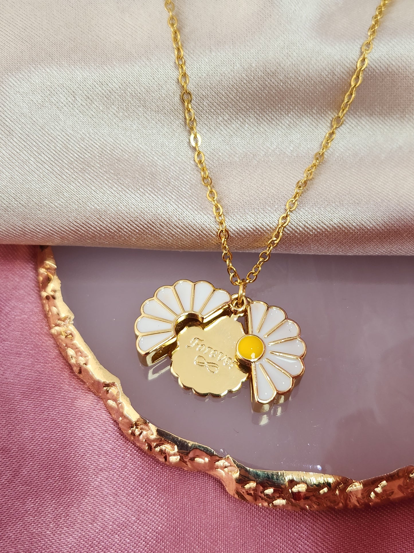 Collar margarita mensaje forever #ZZ