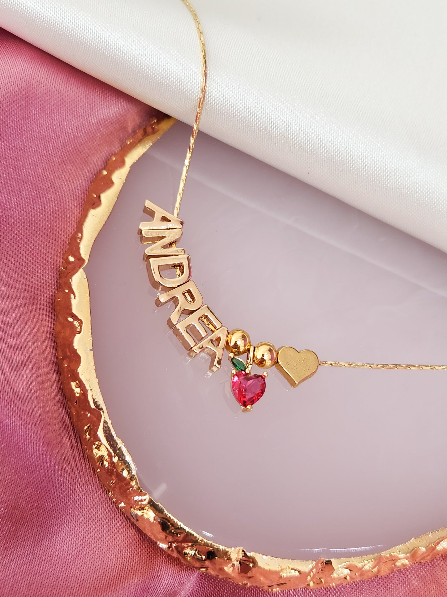 Collar maestra manzana personalizada #R
