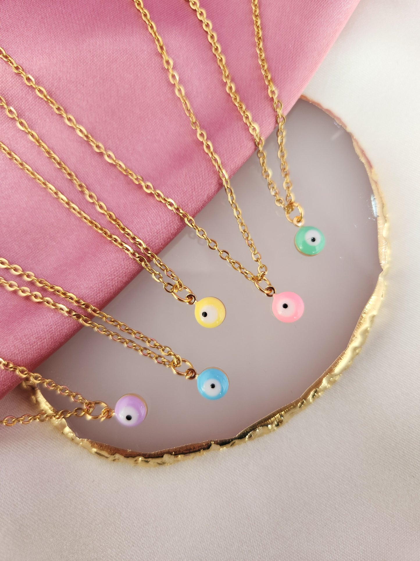 Collar ojo colores pastel #YY