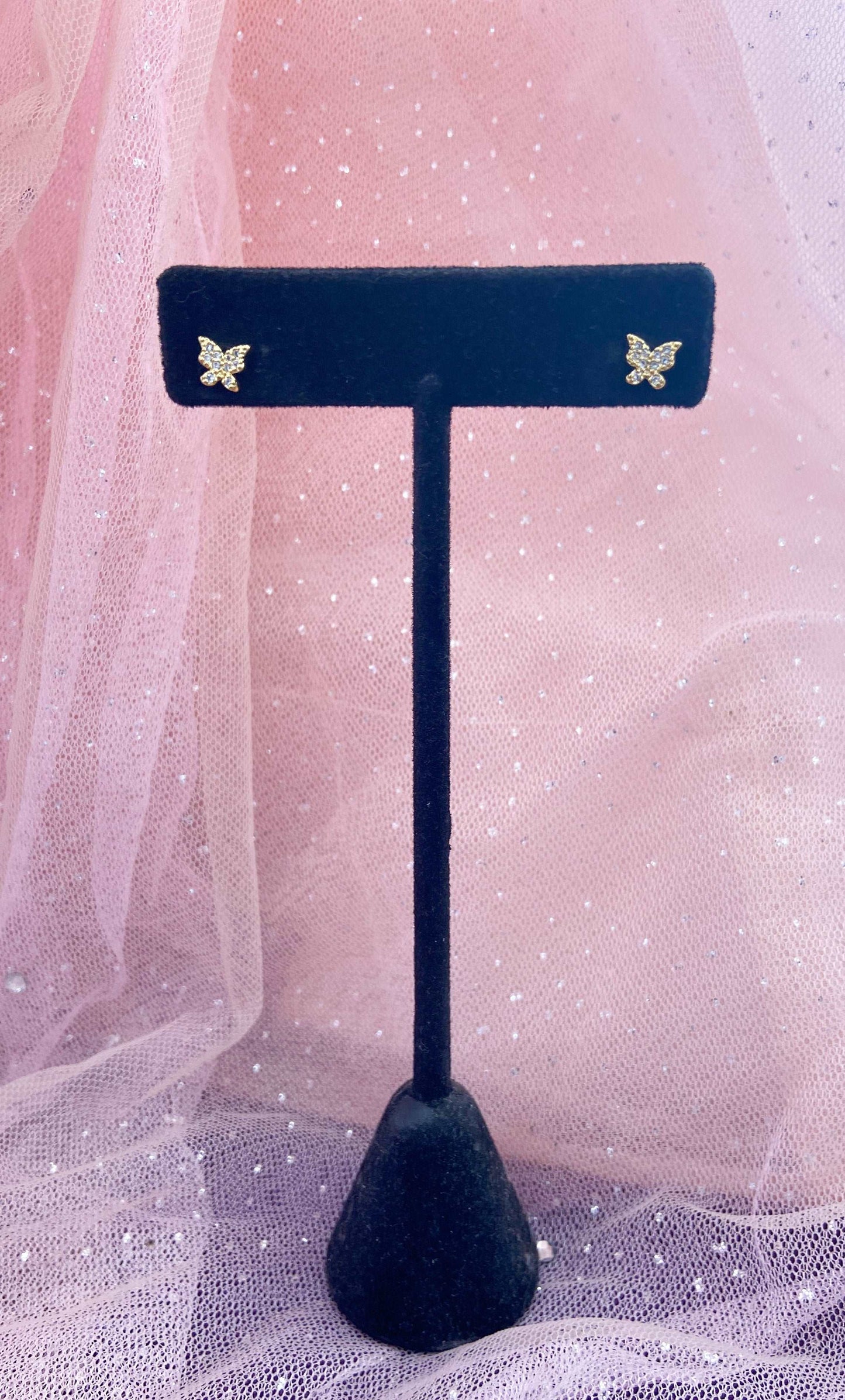 Aretes #28 mariposa Zirconia cristal