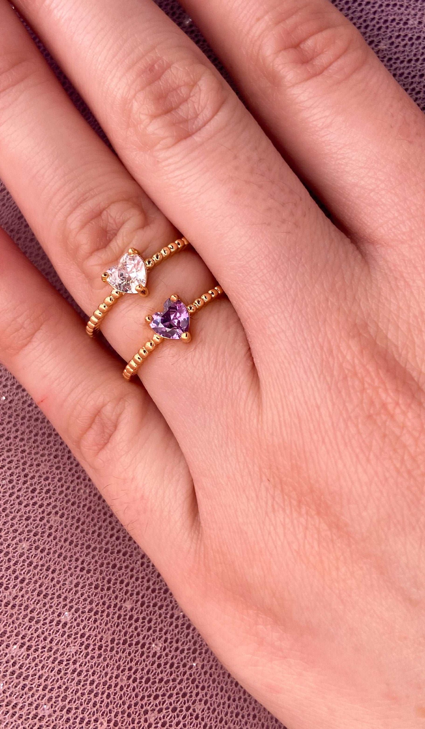 Anillo #31 corazon Zirconia