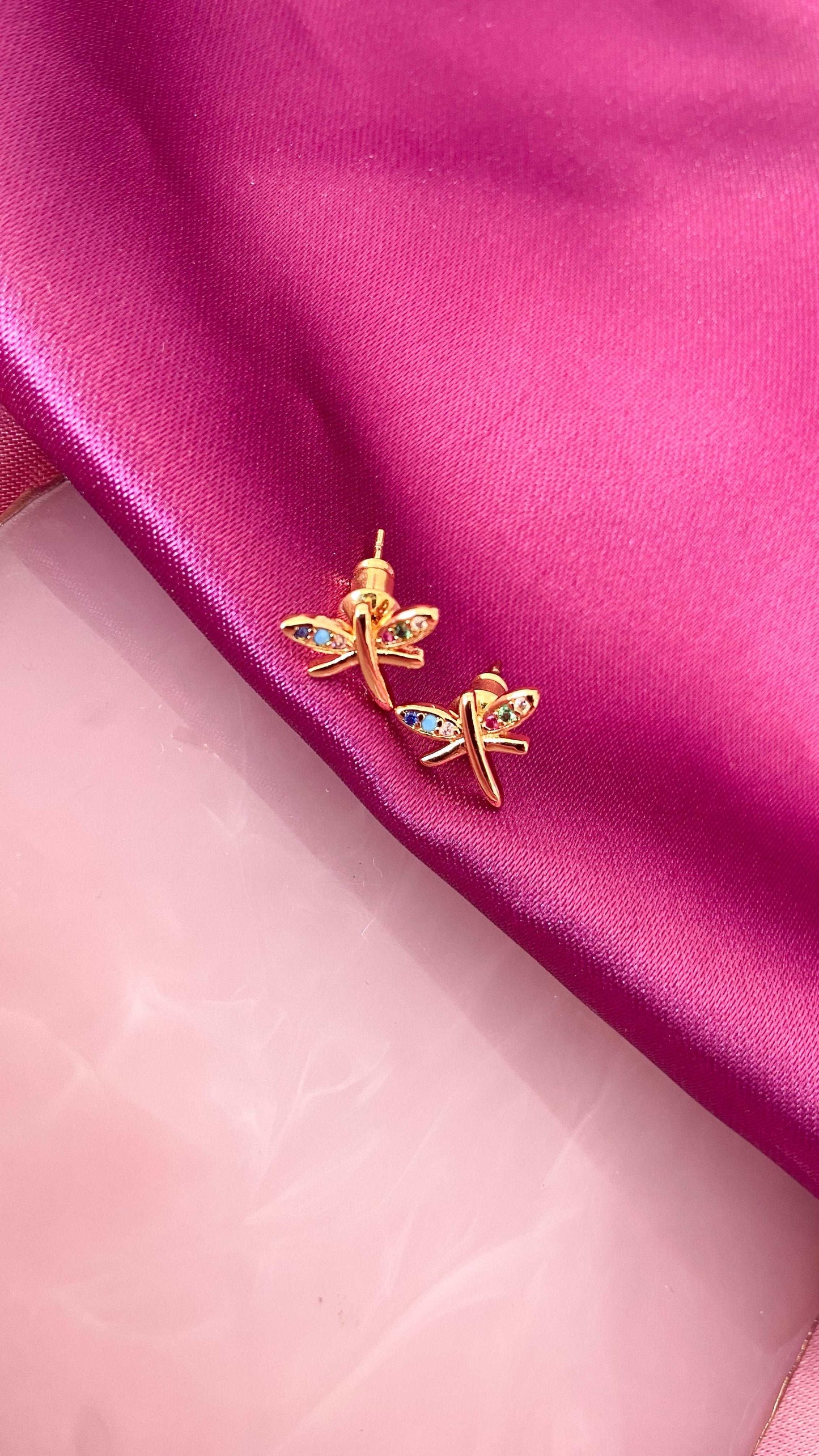 Aretes #107 libelula colores