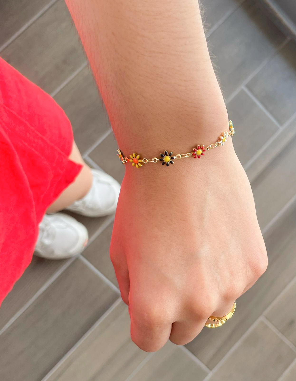 Pulsera margaritas colores chicas #M8.2